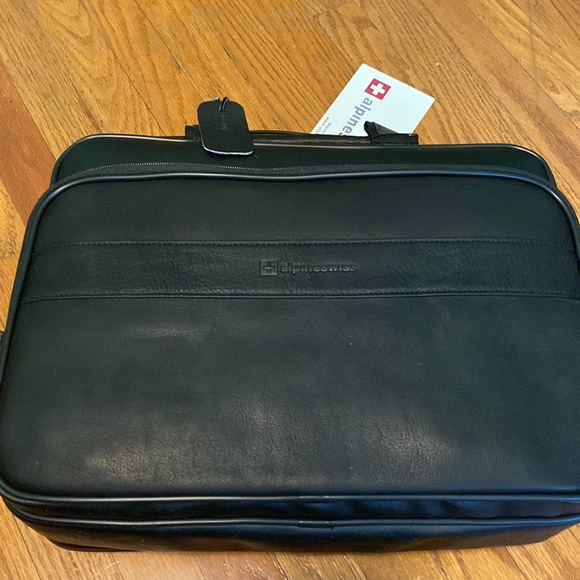 ALPINE SWISS MESSENGER BAG COLOMBIAN LEATHER 15.6” LAPTOP BRIEFCASE PORTFOLIO - Picture 6 of 10